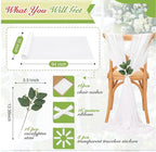 White Chair Sashes Wedding Aisle: 16 Packs Sheer Fabric Chair Cover Decorations for Church Pew Party Outdoor Ceremony Event Chair Draping