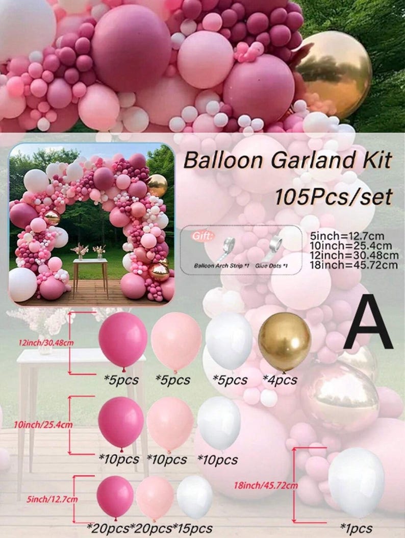 Pink White Gold Balloon Garland  Light Dusty Pink Balloons Pastel White Balloon Arch Kit Gold Balloons For Bridal Baby Shower,Birthday Party