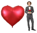63 inch Red Heart Balloons,Giant Heart Shaped Love Balloons for Valentine's Day Wedding Engagement Anniversary Decorations