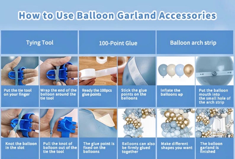 Dusty Blue Balloons Arch Kit, Fog Blue Sand White Champagne Gold Latex Confetti Star Foil Balloon for Baby Bridal Shower Birthday Boho Party