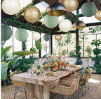 Paper Lanterns Decorative,Round Hanging Paper Lanterns Decorations for Rustic Party Bridal Shower Wedding Sage Green Birthday Party Supplies