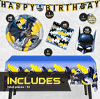 Batman Birthday Party Supplies, Batman Party Supplies Batman Birthday Decorations,Batman Party Decorations ,Banner,Table Cover, Masks,Plates