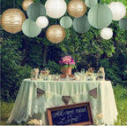 Paper Lanterns Decorative,Round Hanging Paper Lanterns Decorations for Rustic Party Bridal Shower Wedding Sage Green Birthday Party Supplies