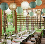 Paper Lanterns Decorative,Round Hanging Paper Lanterns Decorations for Rustic Party Bridal Shower Wedding Sage Green Birthday Party Supplies