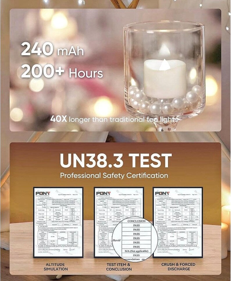 Pure White Flameless LED Tea Lights Candles, 200+Hour Battery Operated Fake Electric Votive Candles TeaLights for Christmas,Holiday,12-pack
