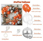 Orange Silver Balloon Garland Metallic Silver Orange Pearl Clear balloon Arch Kit for Halloween Fall Thanksgiving Halloween Baby Shower