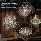 5 Pack 1000 LED Plug in Firework Lights Starburst Lights for Christmas Garden/Patio/Wedding/Party/Bedroom Outdoor or Indoor Decor,Waterproof