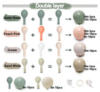 Dusty Green Pink Balloon Garland Double Stuffed Blush Pink Cream Balloon Retro Green Peach Balloon Arch Kit Sand White Balloons