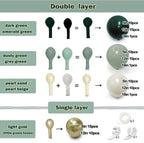 Emerald Green Gold Balloon Arch Double Stuffed Dusty Dark Green Pearl White Sand Balloon Garland Pastel Forest Green Latex Balloon Kit