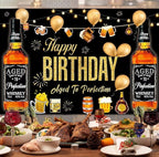 Whiskey Party Decorations for Men, 82 Pcs Aged To Perfection Party Supplies Whiskey Balloons Garland Arch Kit with Foil Balloons, Backdrop
