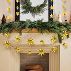 Gold Party Decorations Star Garlands Streamer Gold 3D Stars Metallic Paper Hanging Bunting Banner