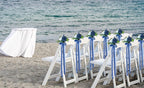 Wedding Aisle Chair Decorations Set of 6 Artificial Flowers Rose and Ribbons,Pew Flower Arrangement,for Wedding Ceremony Party Church Chair