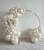 Pearl white Double-Stuffed Balloons different sizes 63 PACK 18/12/10/5 inch White sand ivory balloon Garland kit For Wedding birde to be