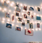 Photo String Lights with Clips for Hanging: 33Ft 100LED & Timer Fairy Light with 50 Clear Clip for Picture Display Indoor Bedroom Room Wall