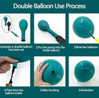 Teal Blue Balloons Double Stuffed Mint Blue Balloon Garland Turquiose Balloon Arch Kit Metallic Peacock Balloons Different Sizes