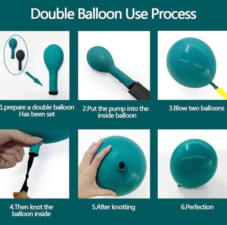 Teal Blue Balloons Double Stuffed Mint Blue Balloon Garland Turquiose Balloon Arch Kit Metallic Peacock Balloons Different Sizes