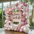 Pink and white Balloons Double Stuffed Pearl Balloon Garland Kit Light Pink Balloon Arch Latex Dusty Pink Balloon Garland for Baby Shower
