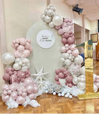 Pink and white Balloons Double Stuffed Pearl Balloon Garland Kit Light Pink Balloon Arch Latex Dusty Pink Balloon Garland for Baby Shower