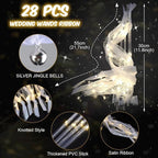 28 PCS light up wands for wedding, Wedding Wands Streamers with 3 Colorful Flashing Modes, Fairy Wands, LED Silk Fairy Wand  for Wedding