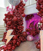 Burgundy Balloons Double Stuffed Maroon Balloon Garland Different Sizes 18/12/5in Wine Red Balloons Ruby Red Balloon Arch Kit for Birthday