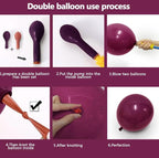 Burgundy Pink Balloon Garland Double Stuffed Pastel Pink Nude Beige Balloon Plum Mauve Lavender Latex Balloons Arch Kit for Birthday Wedding