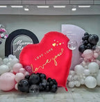 63 Inch Huge Heart Balloons Romantic Jumbo Large Heart Foil Balloons for Wedding Engagement Anniversary Valentines Day Party Decor