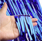 Navy Blue Birthday Decorations for Women Men 53pcs with HAPPY BIRTHDAY Banner Curtains Bottle Crown Heart Star LED light and Balloons