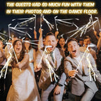 28 PCS light up wands for wedding, Wedding Wands Streamers with 3 Colorful Flashing Modes, Fairy Wands, LED Silk Fairy Wand  for Wedding