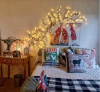 Enchanted Willow Vine Lights with Remote, Christmas Swags Decorations Indoor Room Decor, 18 Branches 144 LEDs Lighted Willow Vine Lights