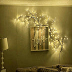 Enchanted Willow Vine Lights with Remote, Christmas Swags Decorations Indoor Room Decor, 18 Branches 144 LEDs Lighted Willow Vine Lights