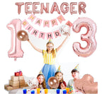 13th Birthday Party Decorations OFFICIAL TEENAGER Party Balloons 13th Birthday Tiara Official Teenager Sash Happy Birthday Banner
