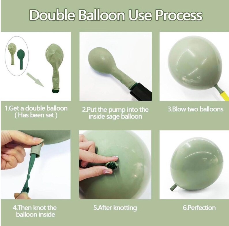 Dusty Green Pink Balloon Arch Garland Double Stuffed Pastel Baby Pink Light Green White Sand Latex Balloon Kit with Gold Color
