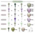 Dusty Green Purple Balloon Arch Garland Double Stuffed Pastel Light Lavender Oilve White Sand Balloon Kit for Neutral Baby Shower Birthday