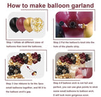 Burgundy Balloon Arch Garland Kit 164pcs Metallic Rose Gold Maroon Gold Balloons in Different Sizes for Bridal, Baby Shower ,Graduation