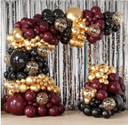Burgundy Balloon Arch Garland Kit 164pcs Metallic Rose Gold Maroon Gold Balloons in Different Sizes for Bridal, Baby Shower ,Graduation