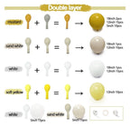 Mustard Yellow Balloon Garland Kit, Double Stuffed Sand White Yellow Pastel Balloon for Birthday, Baby Shower, Gender Reveal, Boho Bee Party