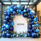 Navy Blue Balloon Garland Arch Kit Double Stuffed Royal Blue Balloons Different Sizes for Birthday Baby Shower Graduation Bridal Prom Party
