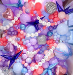 171Pcs Songster Birthday Decoration - Pink and Purple Balloon Arch Kit Hollow Star, Microphone, Disco Mylar Balloon Garland Kit for Music