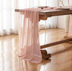 Blush Pink Valentines Table Runner Cheese Cloth Rustic Gauze Cheesecloth Table Runner 120 Inch 10 FT for Wedding Baby Shower Bridal Shower