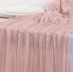 Blush Pink Valentines Table Runner Cheese Cloth Rustic Gauze Cheesecloth Table Runner 120 Inch 10 FT for Wedding Baby Shower Bridal Shower