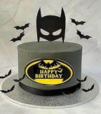 Superhero Bat Birthday Cake Topper Happy Birthday Cake Decorations for Hero Themed birthday Party Supplies Bat Birthday Decor