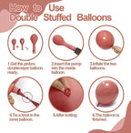 Dusty Pink Cream White Balloon Garland Double Stuffed Rose Pink Sand White Pearl Balloons Blush Beige Nude Balloon Arch Kit for Baby Shower