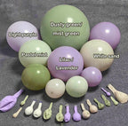 Dusty Green Purple Balloon Arch Garland Double Stuffed Pastel Light Lavender Oilve White Sand Balloon Kit for Neutral Baby Shower Birthday