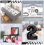 Two Fast Birthday Decorations Race Car Party Supplies for 2 Year Old Boy Racing Balloon Garland Arch Kit Backdrop 2nd Two Fast Birthday
