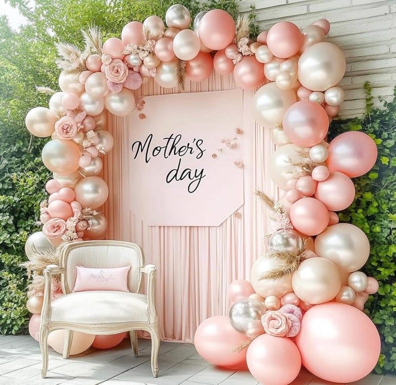 Pearl Pink Balloons Double Stuffed Light Pink Balloons Thick Latex Macaron Baby Pink Different Sizes 18/12/5in Pastel Pink Balloon Arch Kit