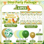Dinosaur Birthday Decorations,Dinosaur Birthday Party Supplies - Balloons Arch Garland Kit,Happy Birthday Dinosaur Backdrop,Dinosaur