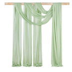 Wedding Arch Drape Sage Green Wedding Decor 3 Panels 6 Yards Chiffon Fabric Backdrop Curtain for Ceremony Party Ceiling