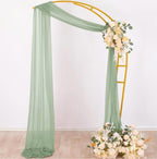 Wedding Arch Drape Sage Green Wedding Decor 3 Panels 6 Yards Chiffon Fabric Backdrop Curtain for Ceremony Party Ceiling