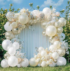 Pearl Balloon Garland Double Stuffed Pearl White Balloons Cream White Balloon Arch Kit Ivory Pearl Sand White Balloons for Wedding Bridal