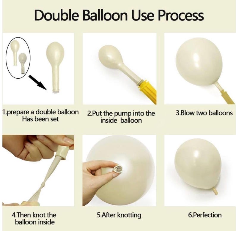 Pearl Balloon Garland Double Stuffed Pearl White Balloons Cream White Balloon Arch Kit Ivory Pearl Sand White Balloons for Wedding Bridal